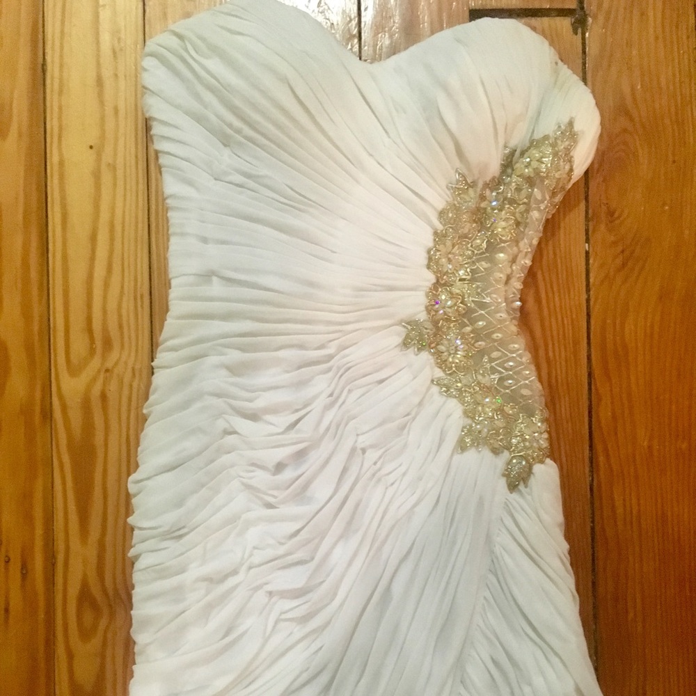 White LaFemme cocktail dress